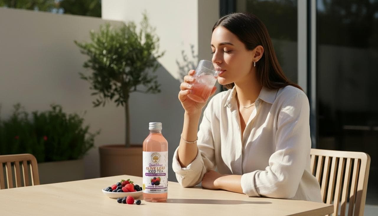 Olive Leaf Iced Tea lifestyle